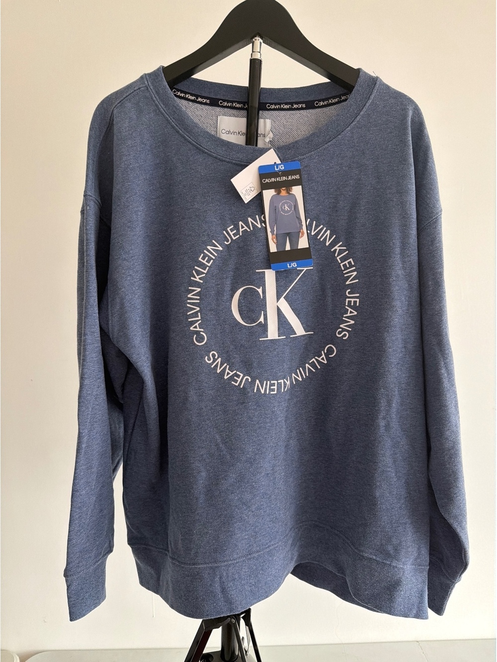 Calvin Klein Jeans Blue Pullover Sweatshirt Large 0007